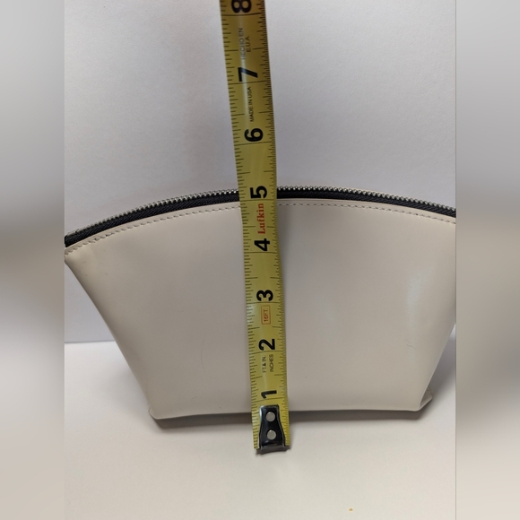 Small White leather AllSaints Anais Pouch Makeup Case (W/ Free Diptyque Samples) - Picture 13 of 14